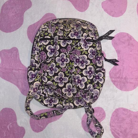 Vera Bradley purple and green backpack - Picture 2 of 3